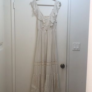 Cream peasant maxi dress
